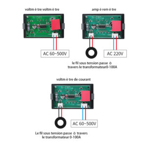 Phltd d85 - 5035va voltmètre numérique et ampèremètre AC avec double affichage de haute précision pour 220v, 380v 60 - 500V circuit de connexion ca triphasé.