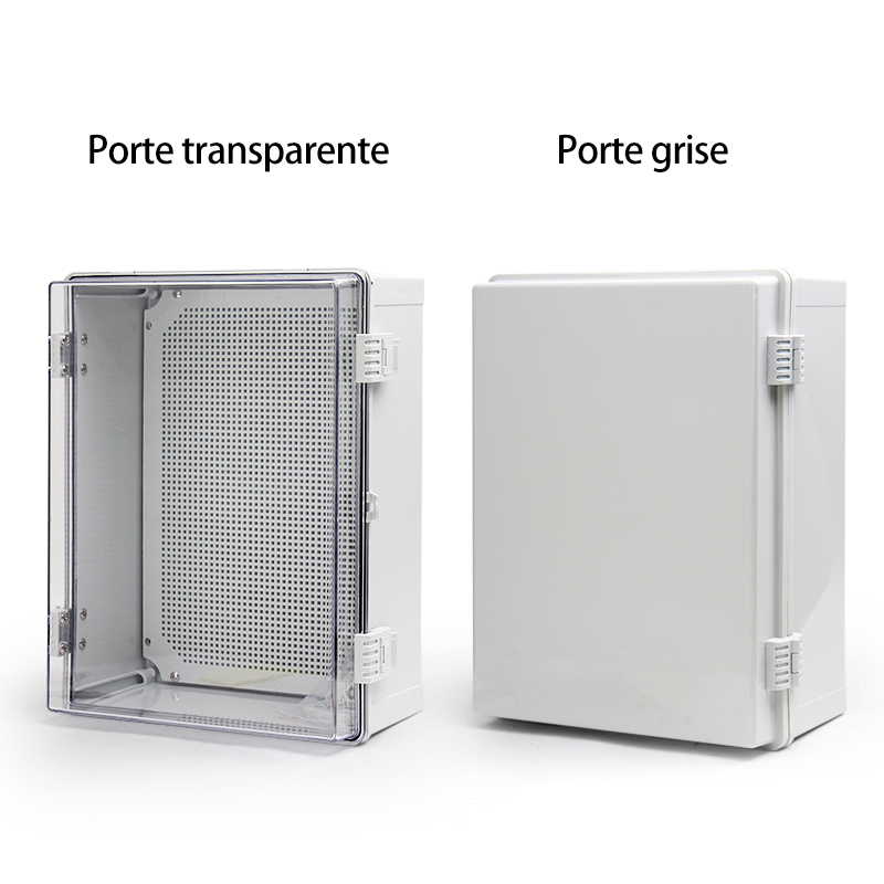 Boîte de distribution étanche extérieure PHLTD avec boucle de base en plastique gris transparent optionnelle