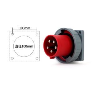 Plug Dark de la marque Phltd, à grand courant, IP67, imperméable à l'eau, avec 5 noyaux en laiton solide, pour un courant de 125A et de diamètre 100mm.