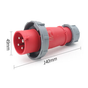 Prise industrielle imperméable à l'eau PHLTD à grand courant IP67, 4 noyaux, 16A, mâle et femelle, prise aéronautique, taille 49 x 140 mm
