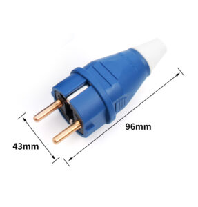 Schéma des dimensions de la fiche extérieure étanche IP54 PHLTD standard européen