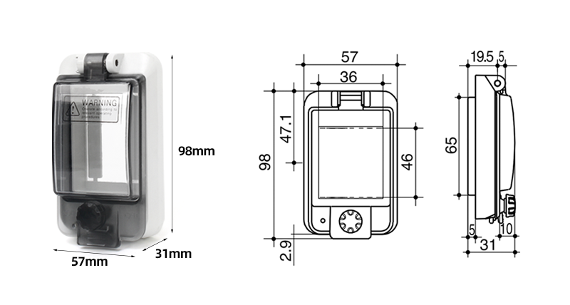 Two Outdoor Waterproof Windows with Base for Electrical Enclosures