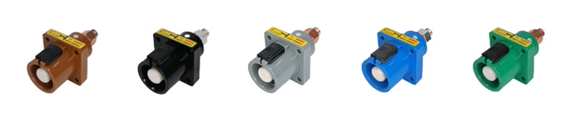 PHLTD European Standard 150-400A 380V Single-Core Rhino Male Plug – High-Current Stage Lighting Connector in Brown, Black, Gray, Blue, and Green