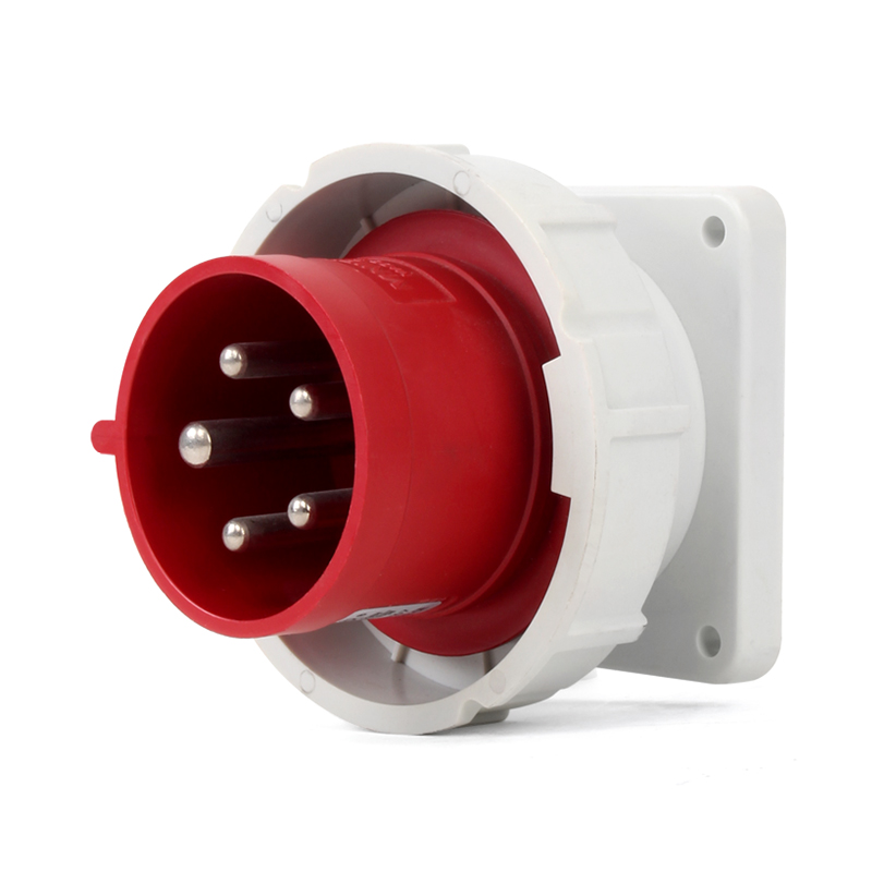 PHLTD high current IP67 waterproof industrial plug socket 5-core 32A concealed plug 380-415V solid brass
