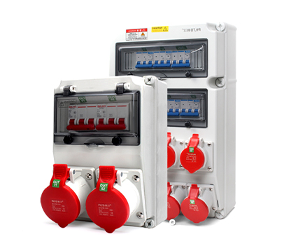 Caja de Enchufes Montada en la Pared PHLTD, Caja de Distribución de Energía Impermeable de Grado Industrial, Adecuada para Iluminación de Escenario y Suministro de Energía de Audio