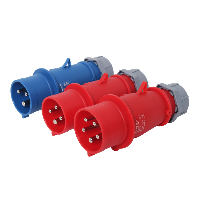 Enchufe y Toma de Aviación Industrial PHLTD IP44 Ignífuga, 3-4-5 Núcleos, Enchufe de 16A/32A, 380V