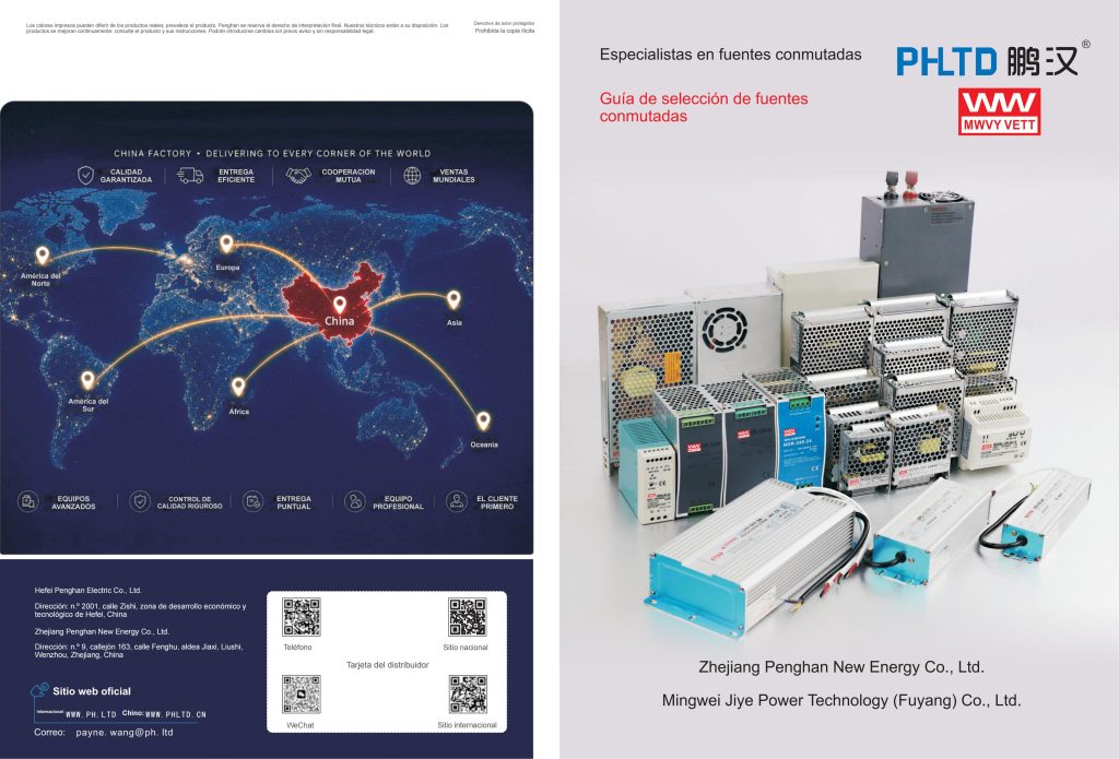 PHLTD Penghan | Catálogo de fuentes de alimentación conmutadas, para carril DIN y estancas