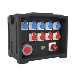 9-Boîte de distribution PHLTD pour éclairage de scène, portable, équipement DJ de scène, éclairage LED, 9 prises industrielles, une prise 63A, une fiche industrielle à cinq conducteurs