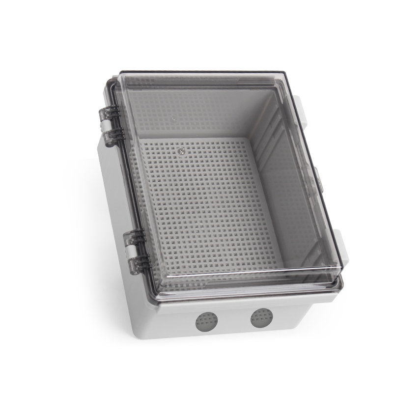 Boîtier d'instruments électriques de surveillance étanche extérieur PHLTD avec boîtier de base de contrôle de trou de sortie modèle transparent 220x170x110mm-