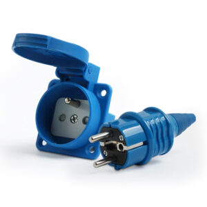 Prise fixe d'entrée d'armoire standard française PHLTD France, prise Schuko 16A 220V.