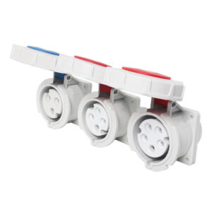 Prise de courant industrielle Phltd à courant élevé, IP67 imperméable à l'eau, 3 conducteurs, 4 conducteurs, 5 conducteurs, 63A - 125A, Dark Mount (stand droit), 220 - 415V