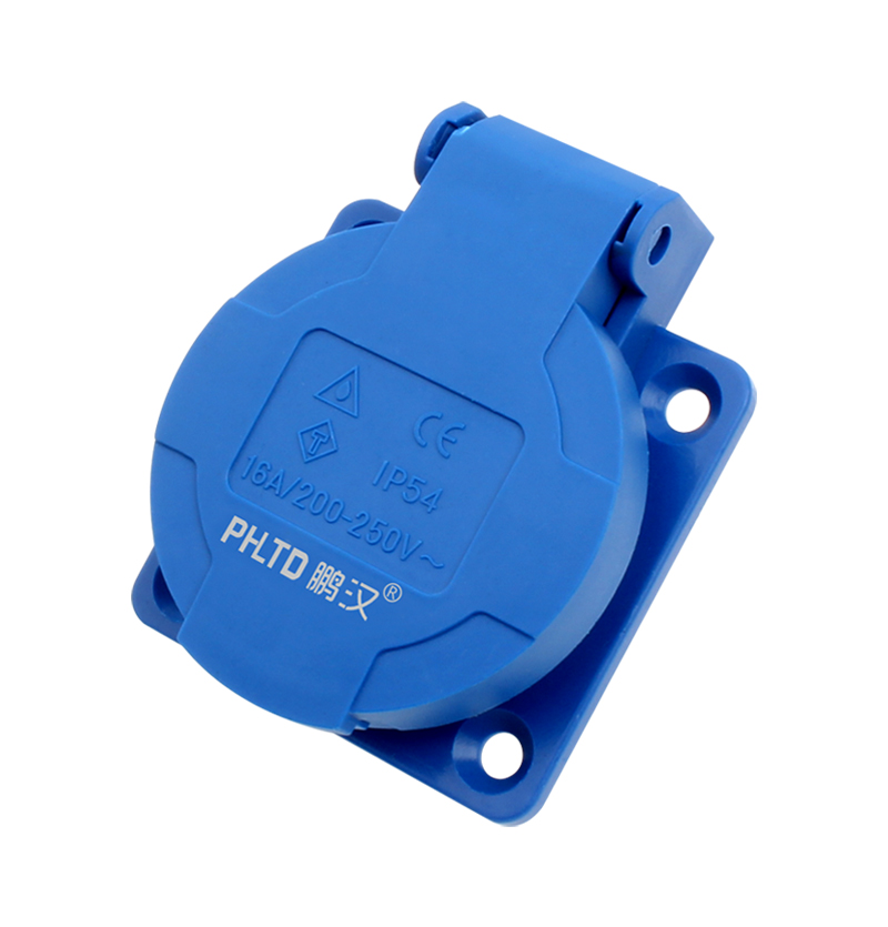 PHLTD, prise étanche extérieure à 2 trous, IP54, conforme à la norme européenne, pour charge de pile 16A et pour générateur allemand. - Image 2