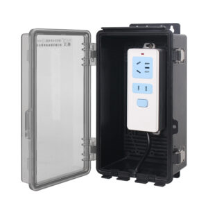 PHLTD outdoor waterproof box socket rainproof plug switch socket black/black transparent version (125X110X250mm)