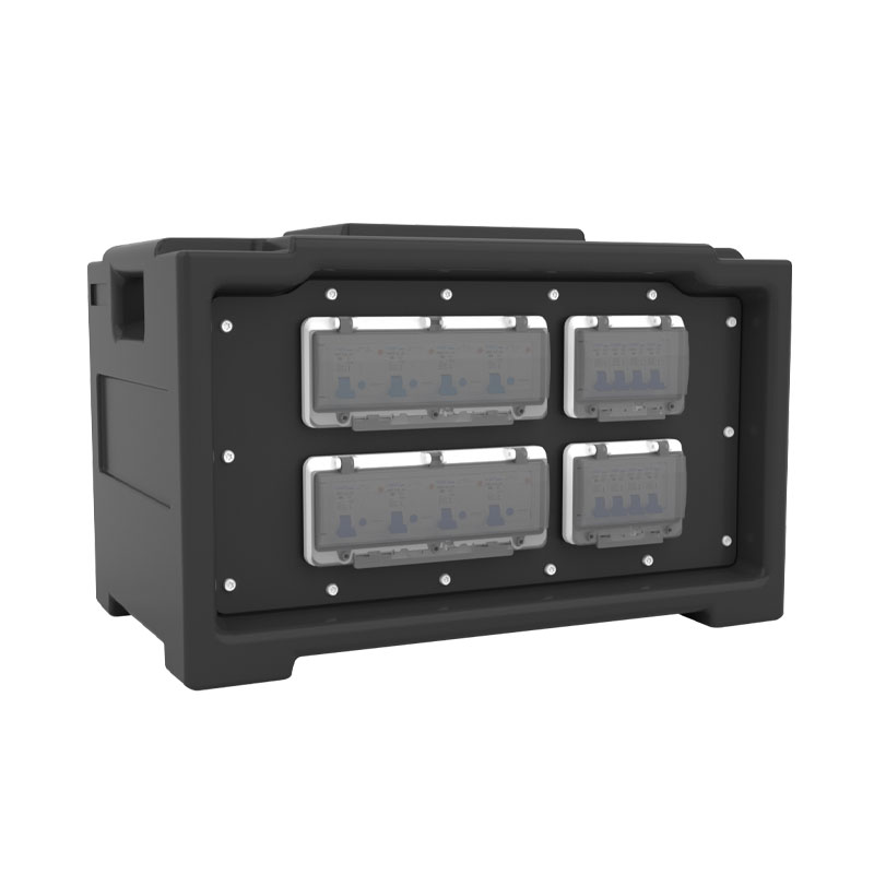 PHLTD Stage Lighting Box, 6 Schuko Sockets, 4 Industrial Sockets, 1 Industrial Plug - Image 2