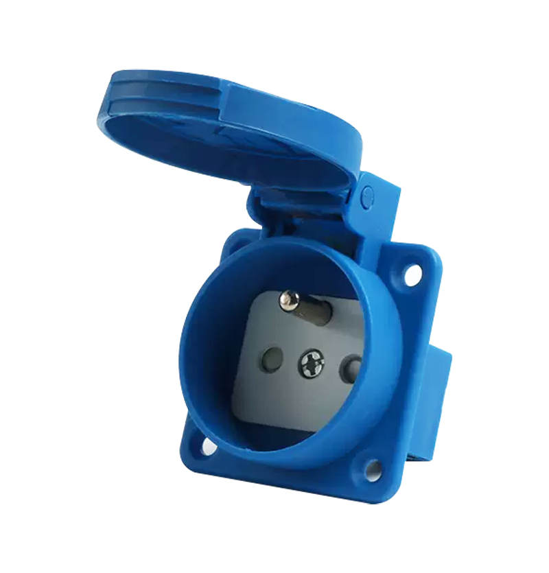 PHLTD French SCHUKO concealed socket 16A 220V fixed French standard cabinet input power transmission plug socket - Image 2