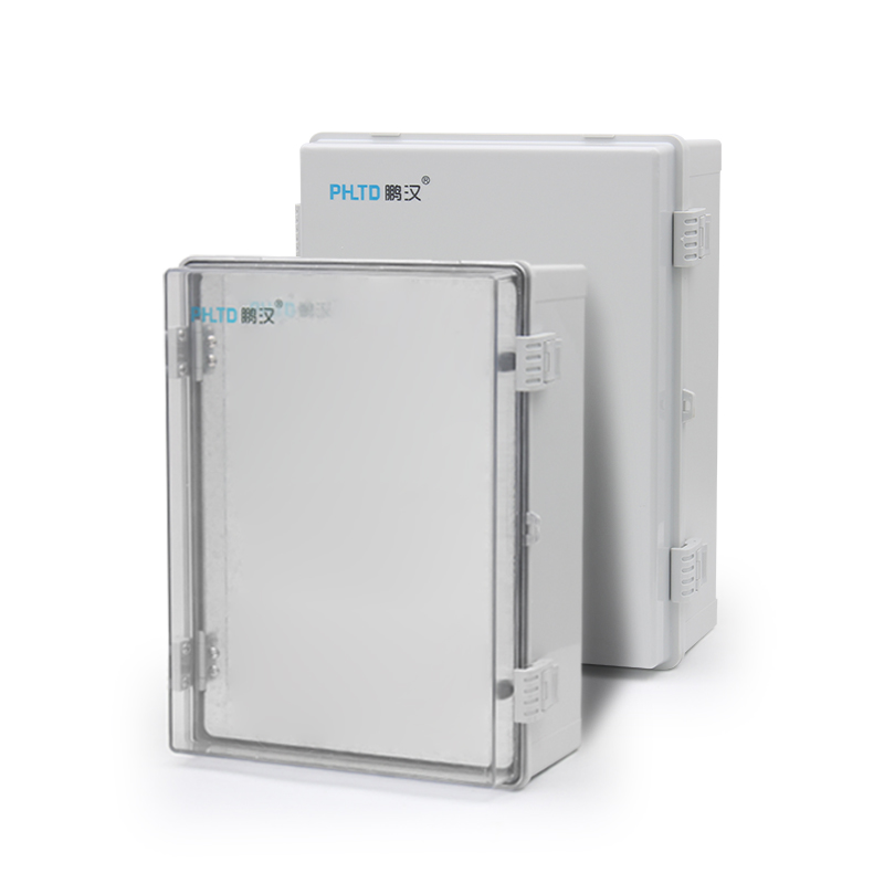 PHLTD Outdoor Waterproof Plastic Distribution Box, Monitoring Electrical Meter Box with Inner Door Control Base