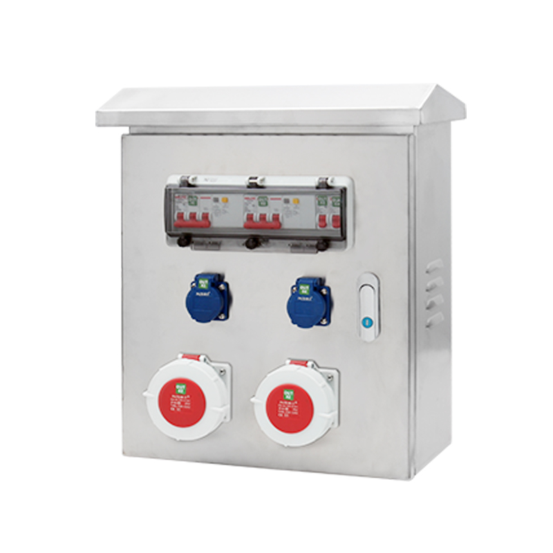 1PHLTD industrial socket box 304 stainless steel maintenance power box with two outputs and two switches protection size 500X400X180mm